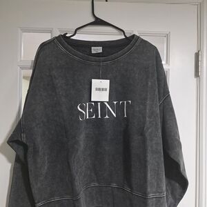 Brand New SEINT Women's Black Crewneck Sweater